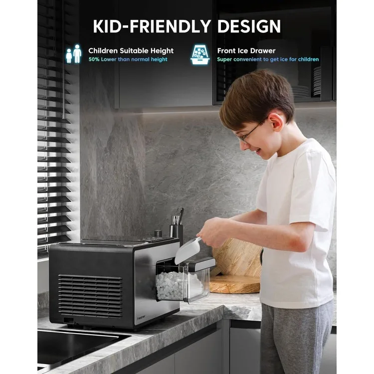 Dreamice-Nugget Ice Maker Machine, bancada do Sonic, Kid Friendly, X3