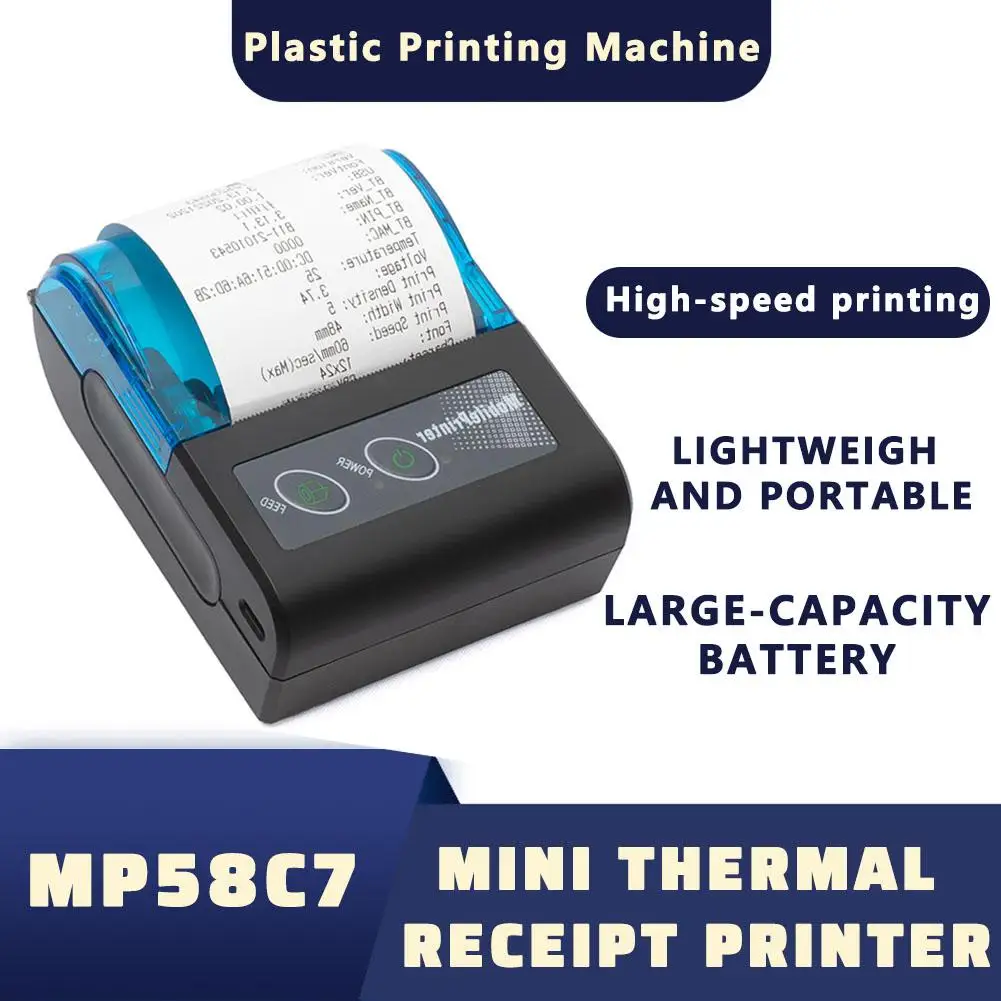 NEW Mini Thermal Printer Wireless USB Receipt Bill Compatible With Ticket With 58mm IOS Print Prin Android Paper Printer Wi L5D0