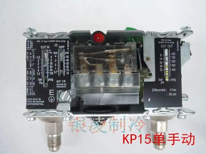 

Danfoss Danfoss pressure control switch refrigeration air conditioning freezer pressure control KP15 manual 060-1264