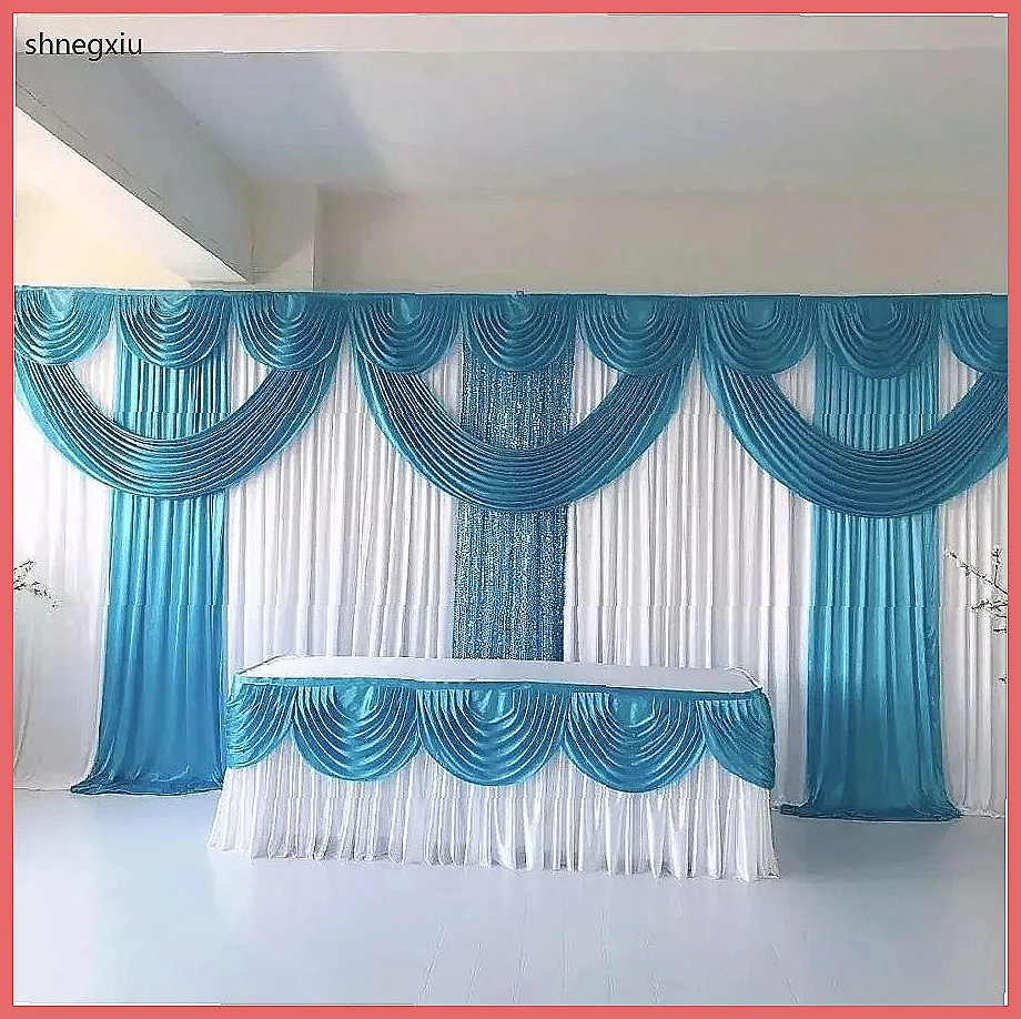 Custom Wedding Backdrop 3x6m, Personalized Stage Curtain Decor for Ceremony & Photo Booth