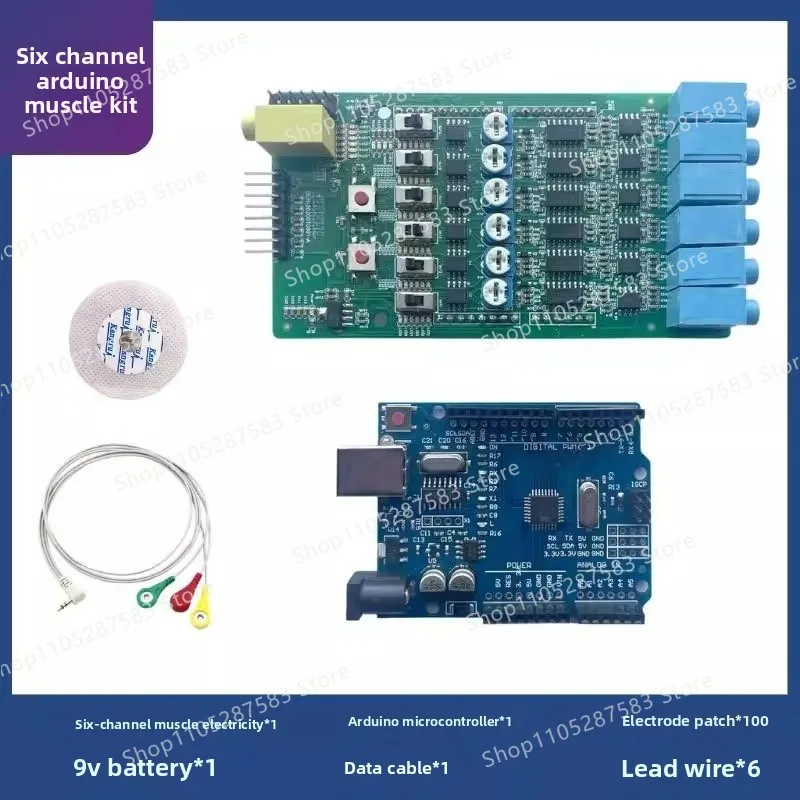 Secondary development of multi-channel EMG sensor six-channel surface EMG signal acquisition Arduino