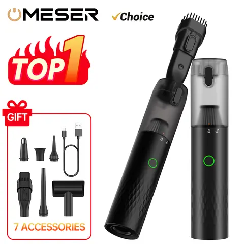 OMESER 7-in-1 Handheld Car Vacuum Cleaner TOP1 High Suction Power Small Size Removable Dust Cup Efficiently Cleaning Sofa