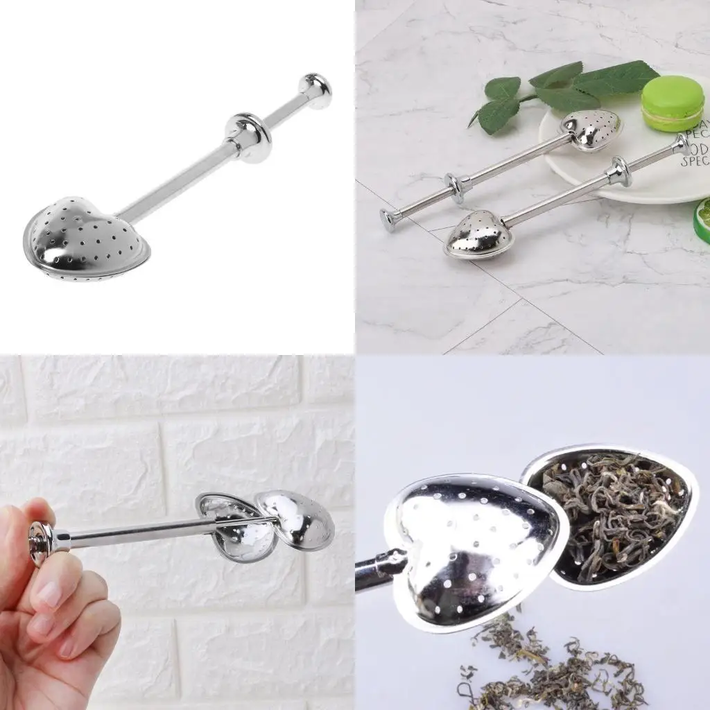 Heart Stainless Steel Loose Tea Infuser Spoon Strainer Filter Herbal high quality