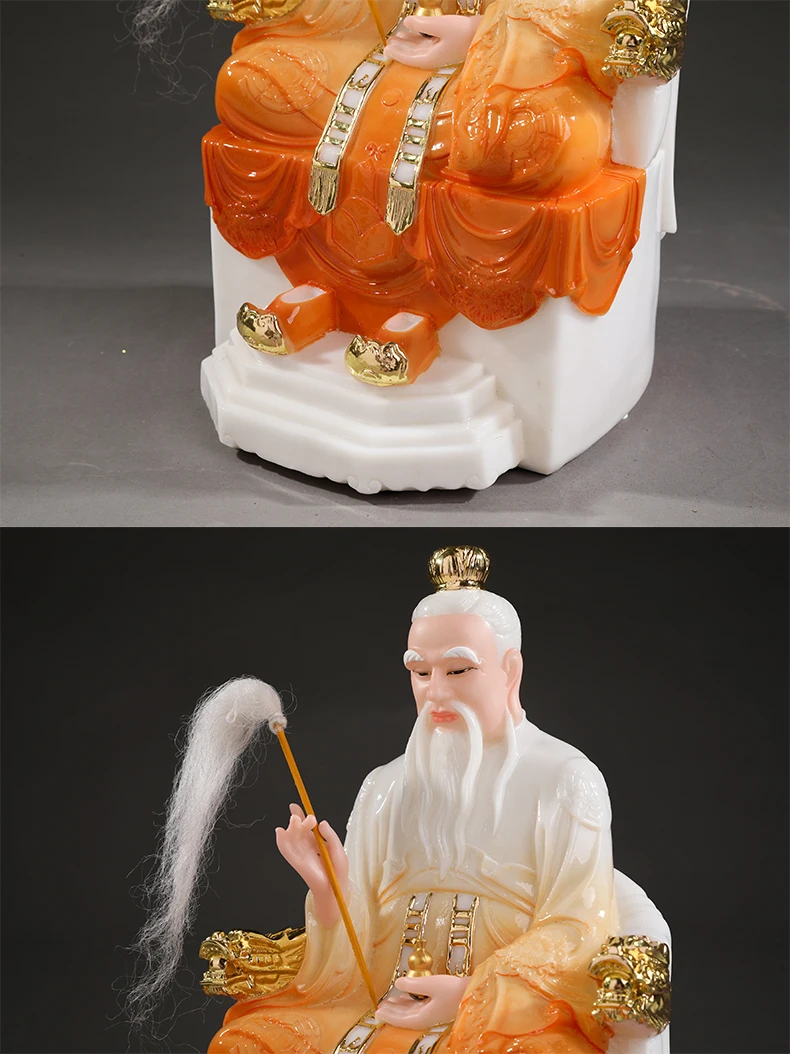 Imagem -04 - Budismo Taoísmo Figura para o Sudeste Asiático Home Propelling Dragon Chair Tai Shang Lao Jun Buddha Deus Jade Feng Shui Estátua