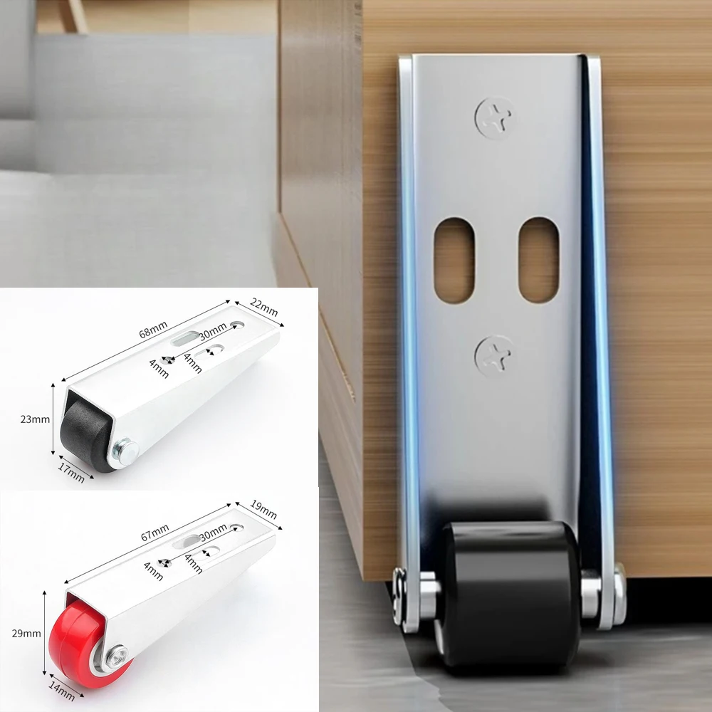 Door Bottom Translation Wheels Sliding Door Rollers Anti Sagging Feature Universal Fit for Furniture Pulley Hinges Accessory