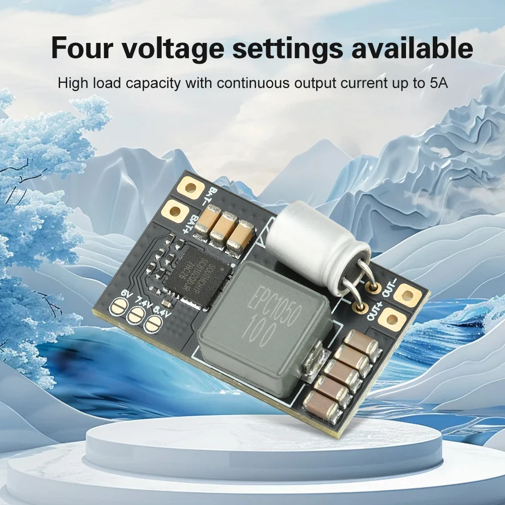 BEC Step-Down Module 2-6S 5A Continuous Output Switch 5V/6V/7.4V/8.4V Voltages for RC FPV Aircraft Accessories