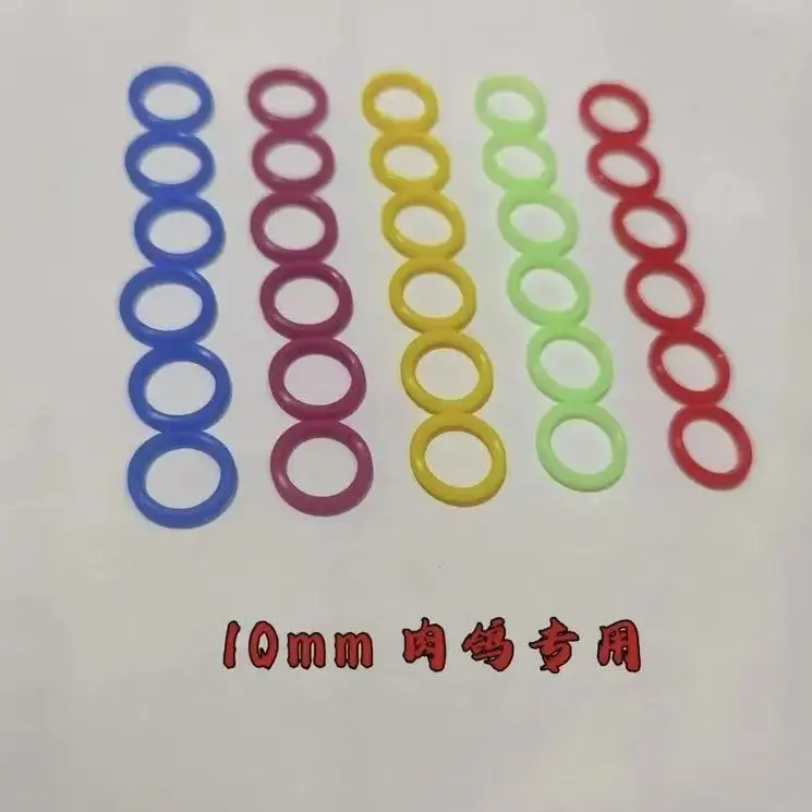 10mm Pigeon Leg Bands, Elastic Identification Foot Rings for Adult Meat Pigeons & Homing Pigeons, Training Marking Tags 100pcs