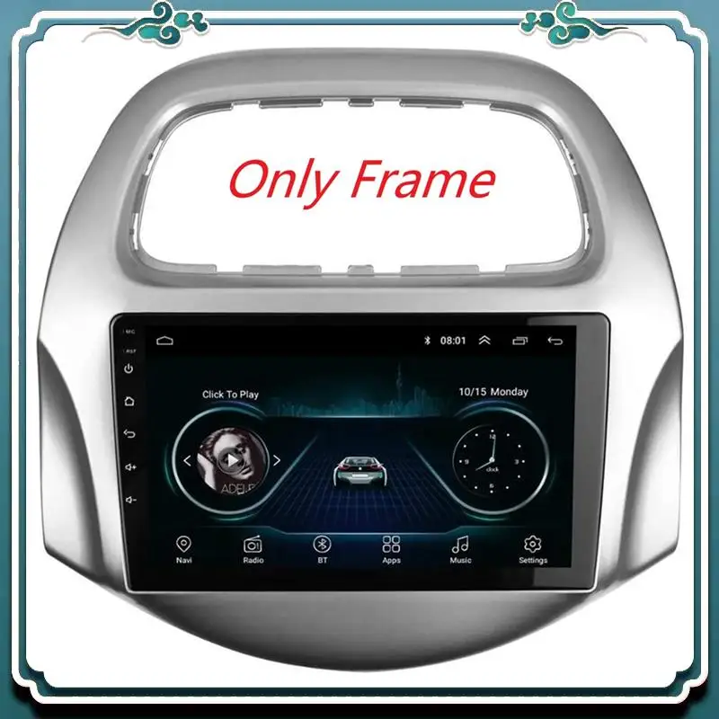ABTU-Fascia de Radio de coche para DAEWOO MATIZ/ SPARK/ BAIC/ BEAT (9 pulgadas) 2018 + Android reproductor MP5 piezas de marco de Panel estéreo
