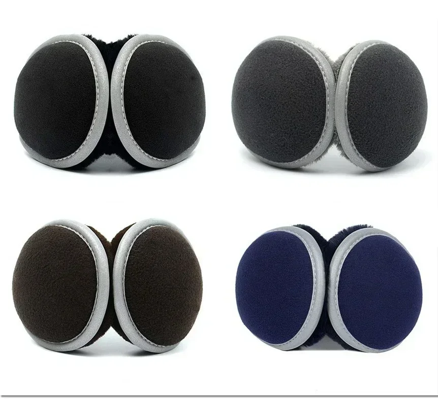 Ear Warmers for Men & Women Unisex Foldable Reflective Winter Warm Earmuffs with Reflective Tape