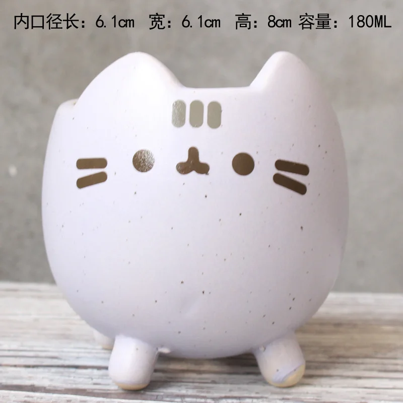 Ceramic Flower Pot Cute Cat Succulent Plant Pots Vase Simulation Planters for Indoor Plants Animal Cartoon Pots Home Decoration