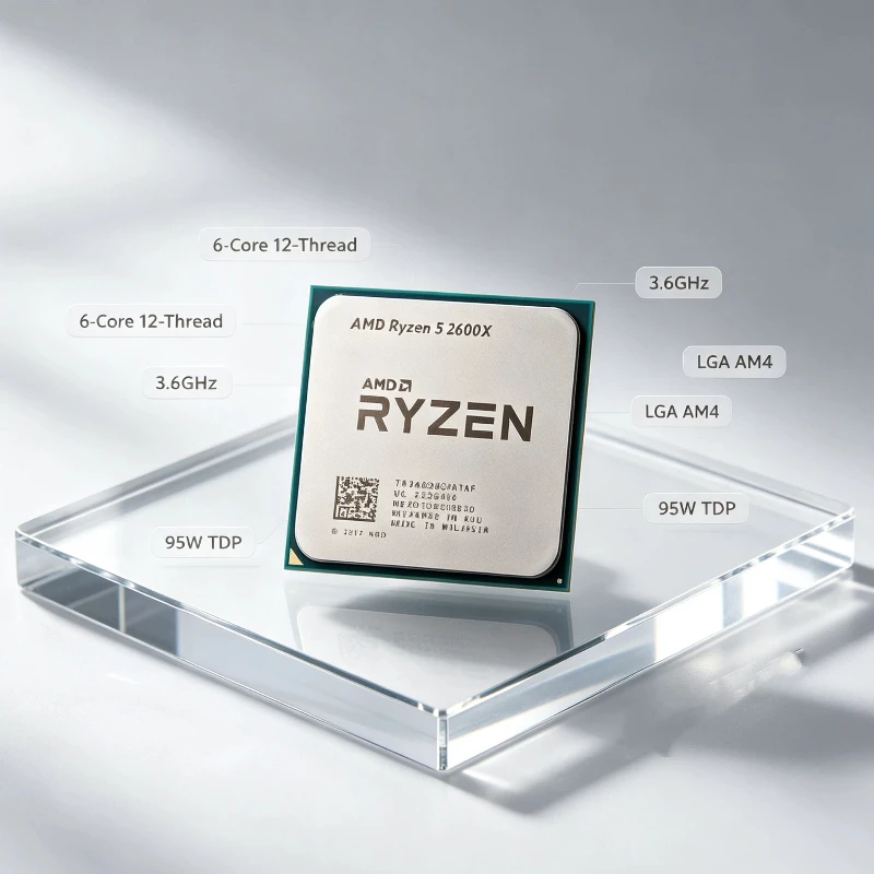 r5-2600x-desktop-cpu-lga-am4-36ghz-6‑core-12‑thread-95w-processor-without-cooler-compatible-with-multiple-am4