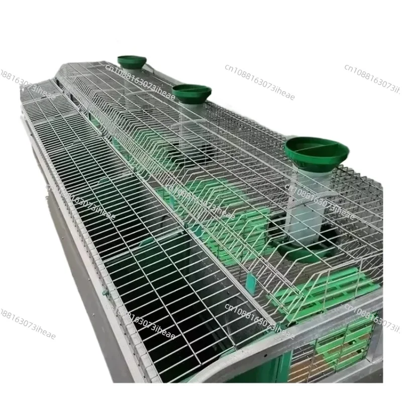 

European Rabbit Cage - 16/18/24 Grid Panels, Easy-Clean Design for Farm Breeding (Single Row)