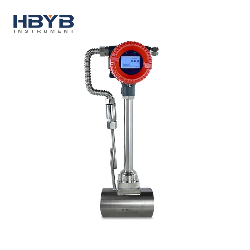 

Compressed air Oxygen vortex Flowmeter Insert Hot Oil vortex Flowmeter 4-20mA Steam Gas Flow Meter Thread Split Type