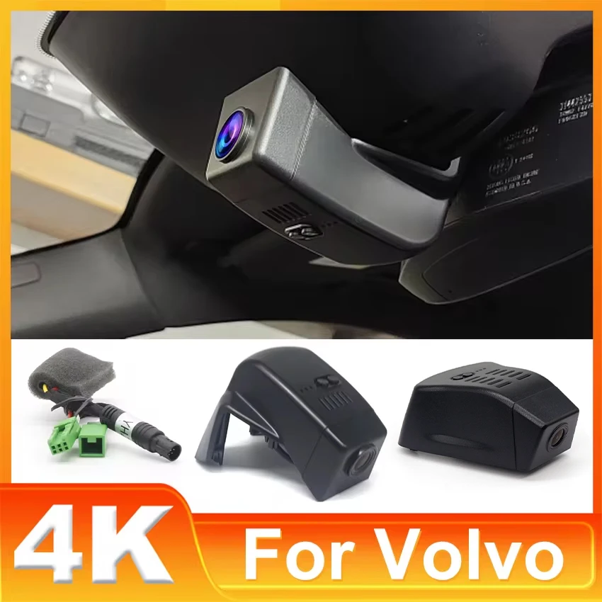 New! Dash Cam 4K UHD 2160P Car DVR WiFi Video Recorder Night Vision For Volvo XC90 2014-2026, Dashcam for XC90