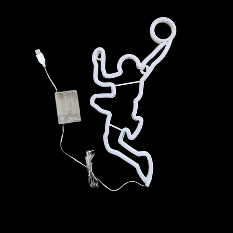 Fußballspieler-LED-Neonschild, Sport-Fußball-Neonlicht Wanddekoration, USB- und Batteriebetriebene Neonlampe für Schlafzimmer und Spielzimmer – Detail 4