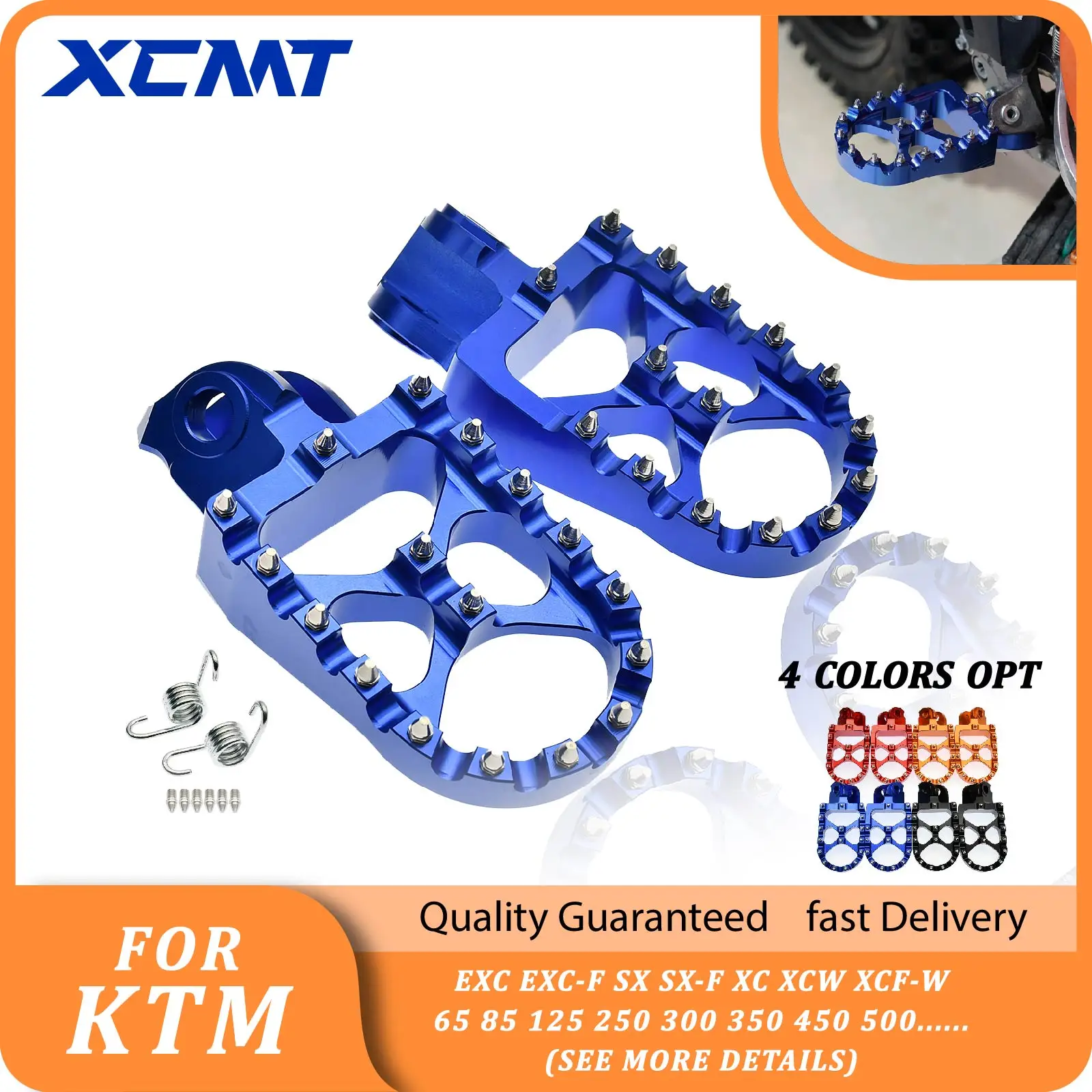 Footrest Foot Pegs Footpegs Rests Pedals For KTM EXC EXC-F SX SX-F XC XCW XCF-W 65 85 125 250 300 350 450 500 Motorcycle Parts