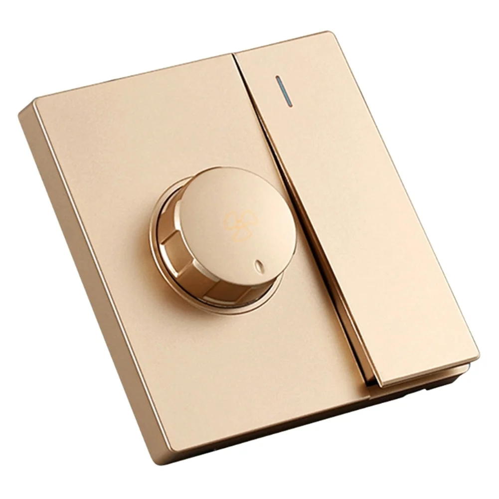 PC Material 86 Type 1 Gang 2 Way Light Switch And Fan Controller 300W For Ceiling Fan Range Hood Home Wall Socket Panel Decor