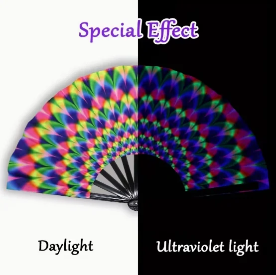 5 PCS/bag good bamboo ribs 33cm +fabric folding hand fan for dance large kungfu rave fan