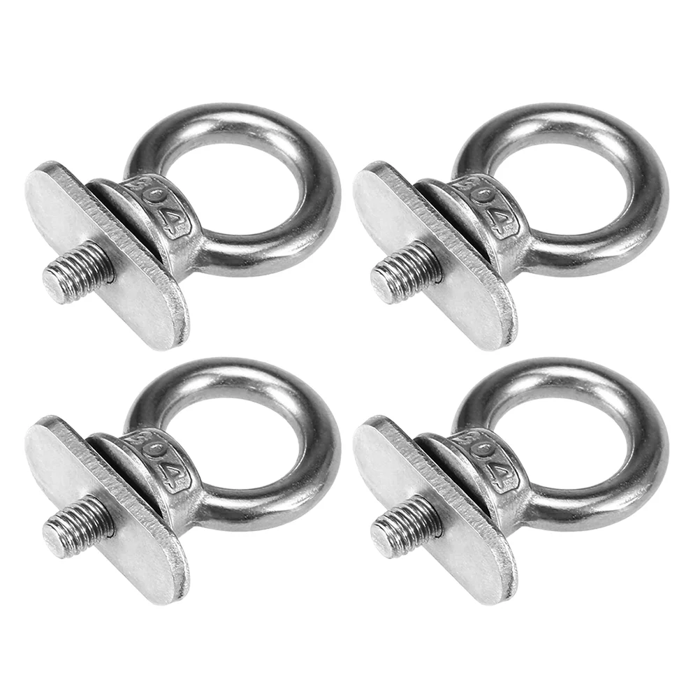 4 Pcs Kayak Ring Hook Belly Boat Accessories Inflatable Multi-functional Hooks Track Mount