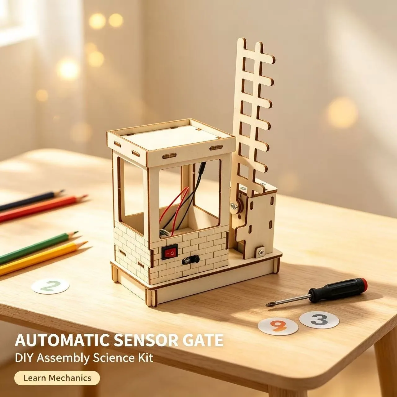 Children's Science and Education Experiment Models, DIY Smart Sensor Door Science and Education Toys and Gifts view 3