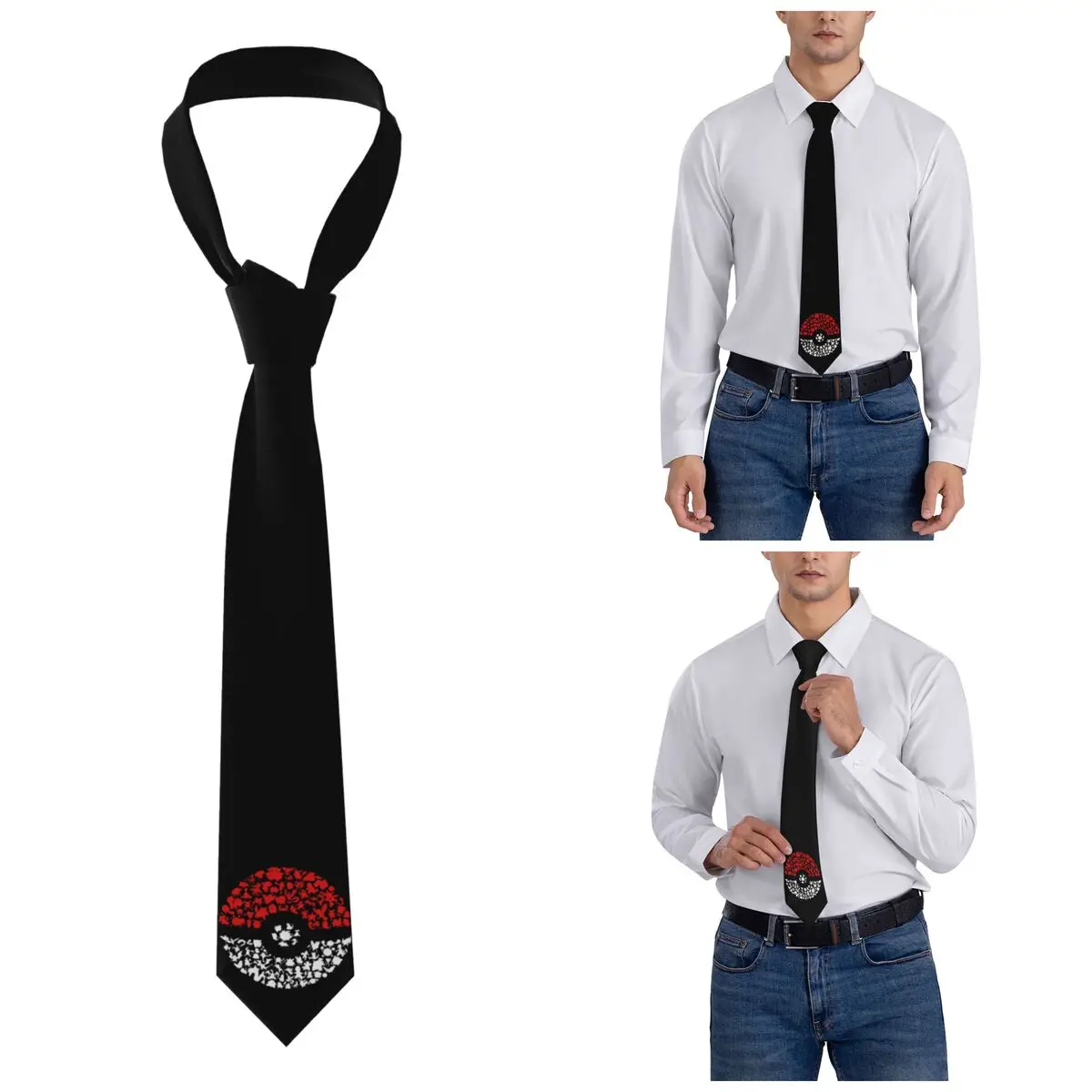 

Галстуки с изображением Пикачу и покемонами, унисекс, 8 см, галстуки, мужские повседневные узкие галстуки Gravatas, свадебные аксессуары