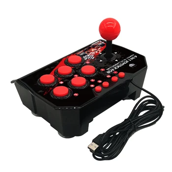 4 In 1 Retro Arcade Station Fighting Stick Game Joystick Controller USB Wired Rocker/Switch Games Console Wired Handle for PS3