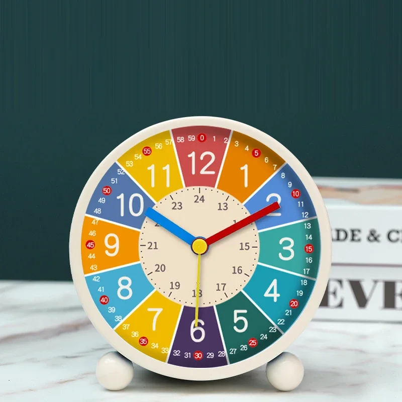 Early Learning Desktop Alarm Clock Children Wake Up Alarm Clock Living Room Bedroom Silent Desktop Clock Desktop Clock