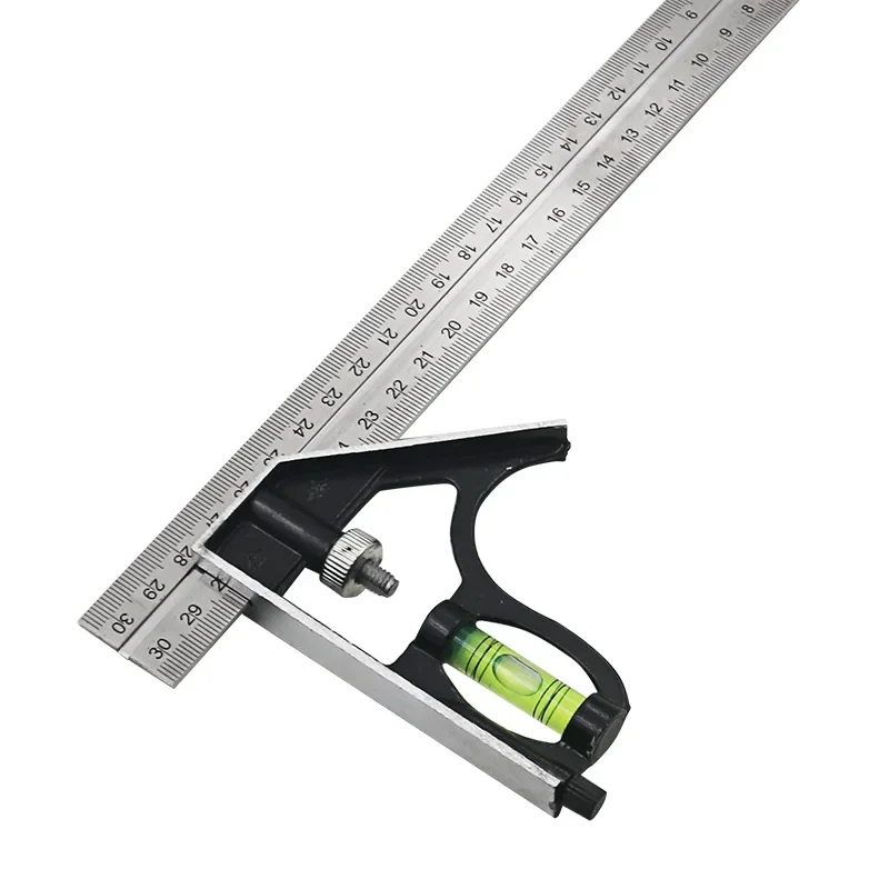 Angle Square Measuring Tools Set Precise Stainless Steel Aluminium Durable Adjustable Combination Spirit Level 12\