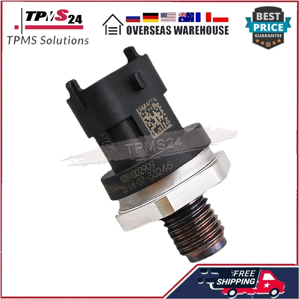 

For LAND ROVER FREELANDER Fiat Ducato HYUNDAI Santa Fe Elantra Tucson KIA Carens Sportage 0281002909 Fuel Rail Pressure Sensor