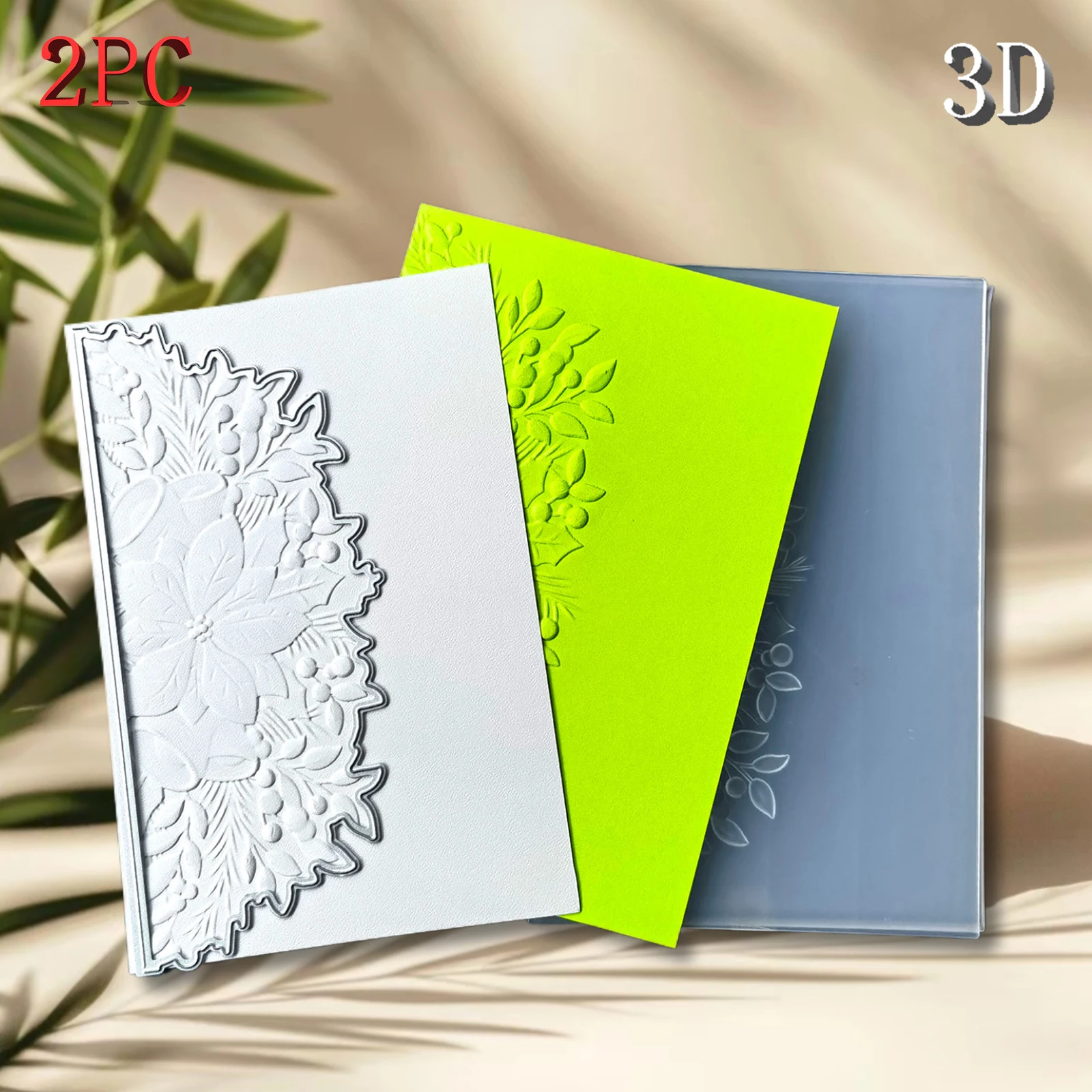 3D-geprägte Ordner- und Schneidform mit Spitzenglockenrand, zum Drucken von Visitenkarten und Scrapbooking – langlebiger Kunststoff, e