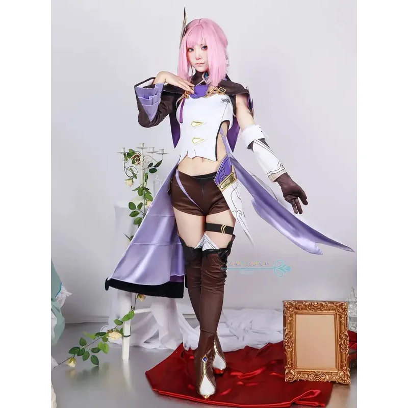 Hokai Impact 3. Elysia Cosplay Kostüm sexy Perücke Kleid für Halloween Party Spiel Cos Outfits für Frauen Elysia Cosplay komplettes Set