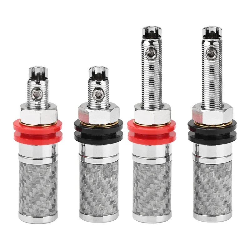 

ATAUDIO High Quality Rhodium Plated Amplifier AMP Speakers Terminal Binding Post Socket Hifi Carbon Fiber Speaker Connector