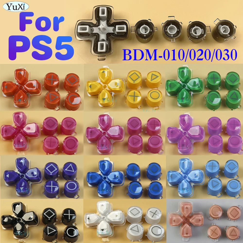 

For PS5 D-pad ABXY Jelly Button Trigger Key Set For PlayStation 5 BDM-010 020 030 Controller Option Share Buttons V1 V2 V3 Kit