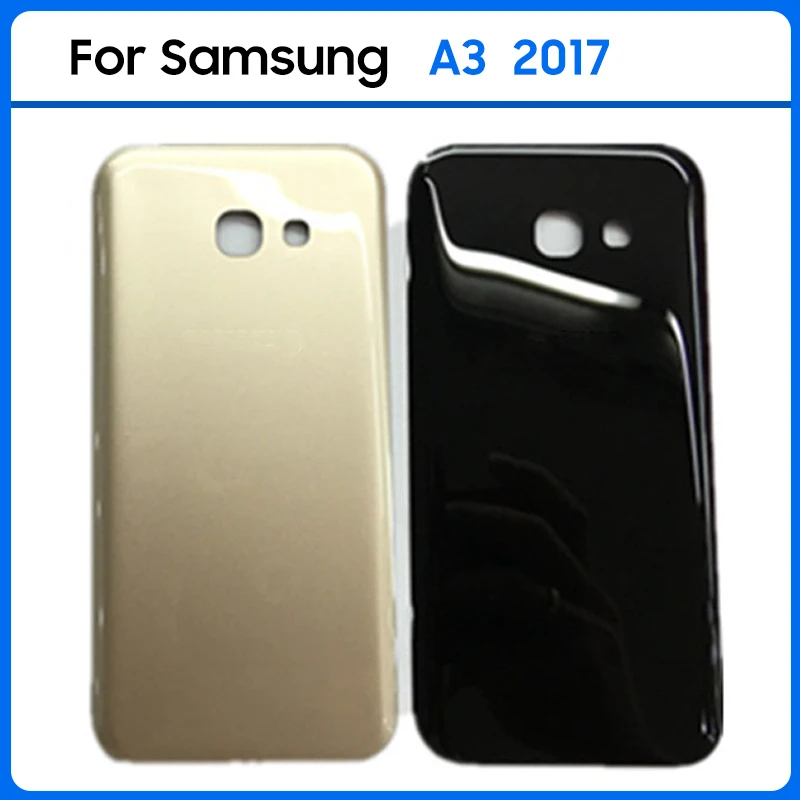 For Samsung Galaxy A3 2017 A320 A320F SM-A320F Battery Back Cover Rear Door 3D Glass Panel Housing Case Adhesive + Lens Replace