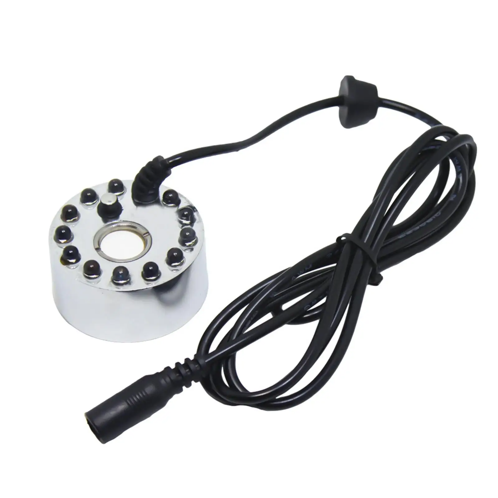Mini Water Fog Machine Ultrasonic Mister with Colorful Lights for Greenhouse Terrarium Birdbath Rockery Decor