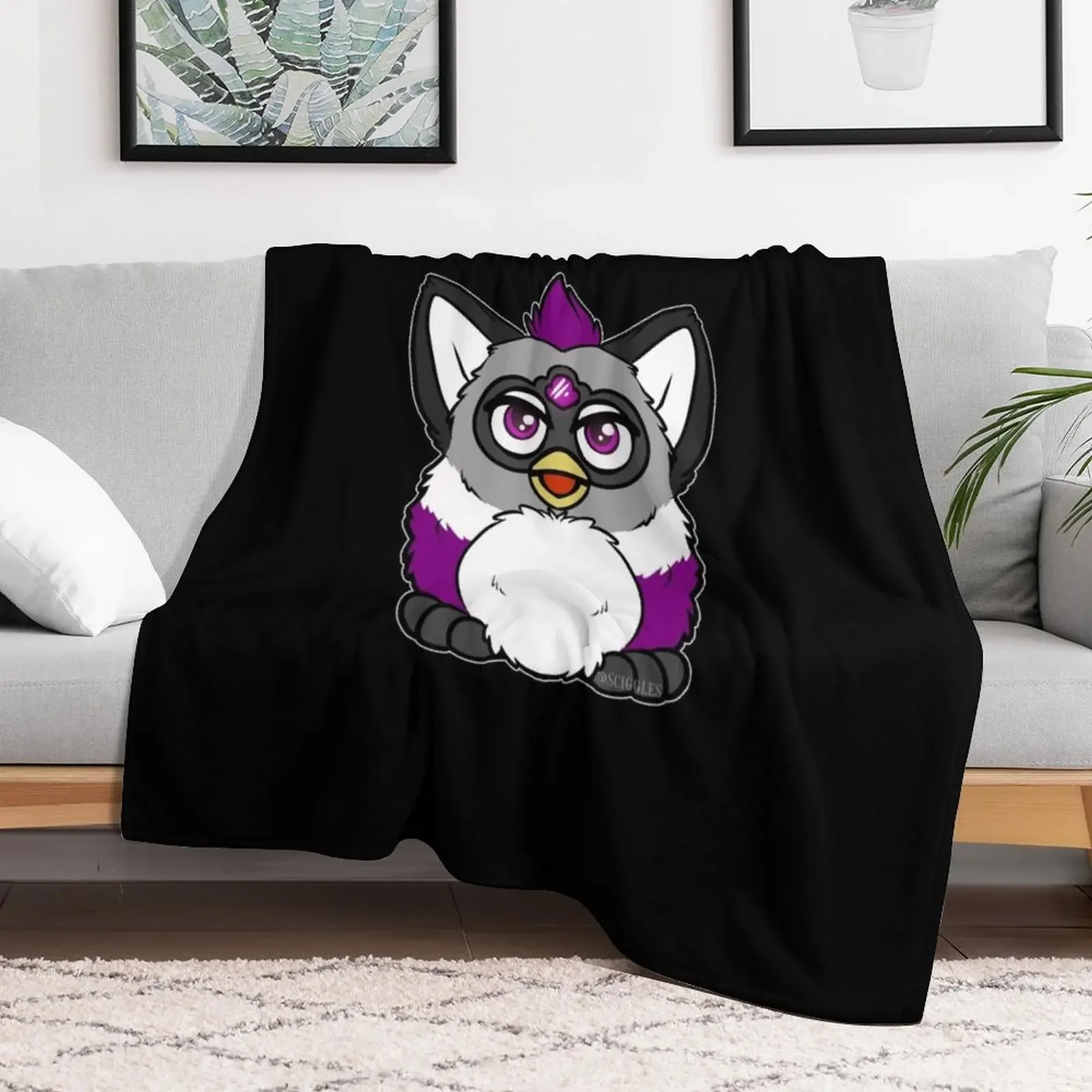 Ace Furby Throw Blanket Reusable Durable Soft Blanket for All Seasons