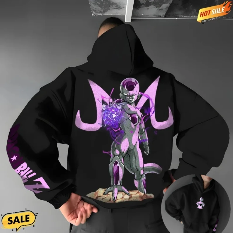 

Dragon Ball Hooded Sweater Men's Animation Printing Street Clothing Loose Casual 2025 Autumn and Winter Cotton Material