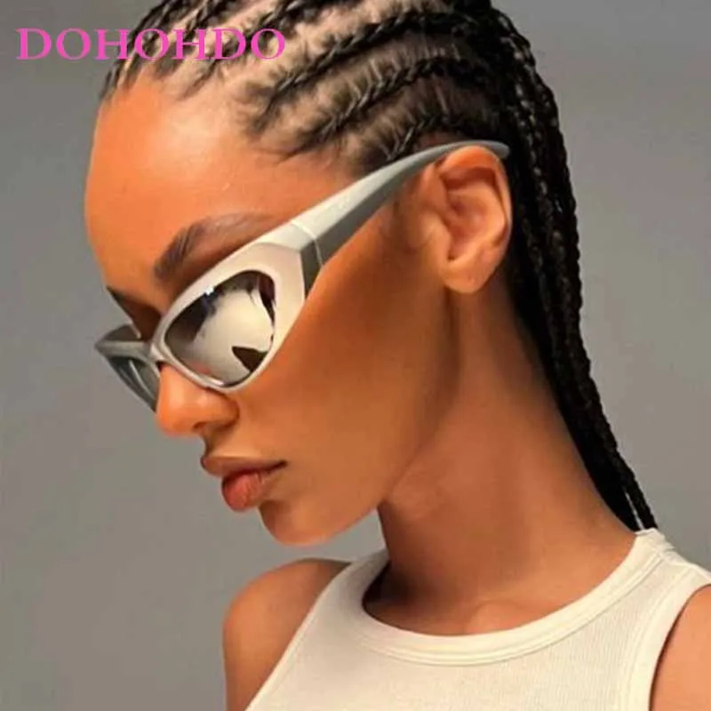 

Fashion Vintage New Y2K Punk Sports Futuristic Sunglasses Men Women Luxury Brand Designer Outdoors Cycling Shade Goggles UV400