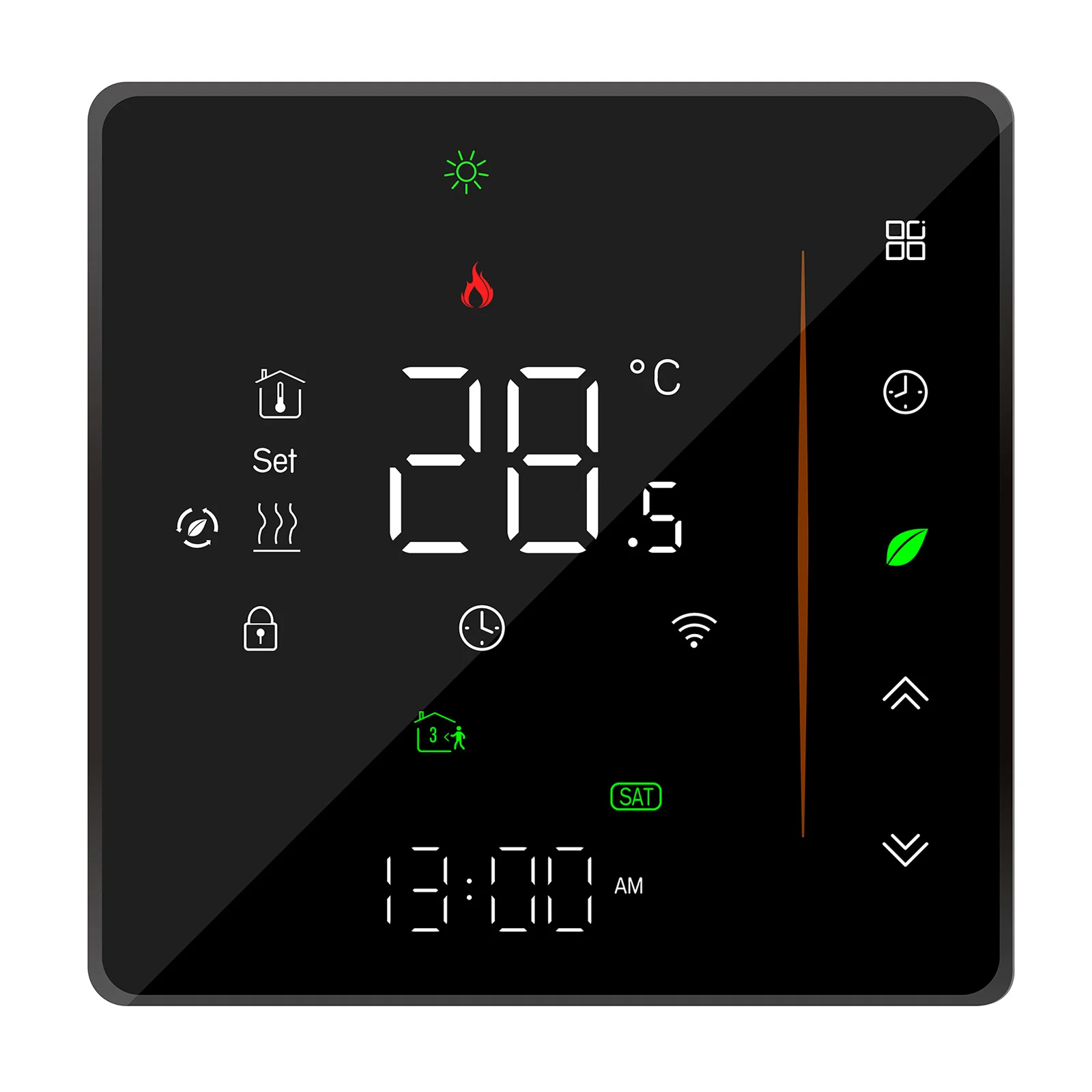 Contrôleur de température tactile programmable, thermostat intelligent WiFi, commande vocale, compatible avec Alexa, Google Home