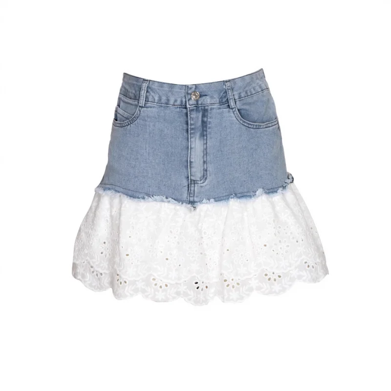 

Women'S Skirt Hot Girl Fashion Lace Spliced Short Skirt