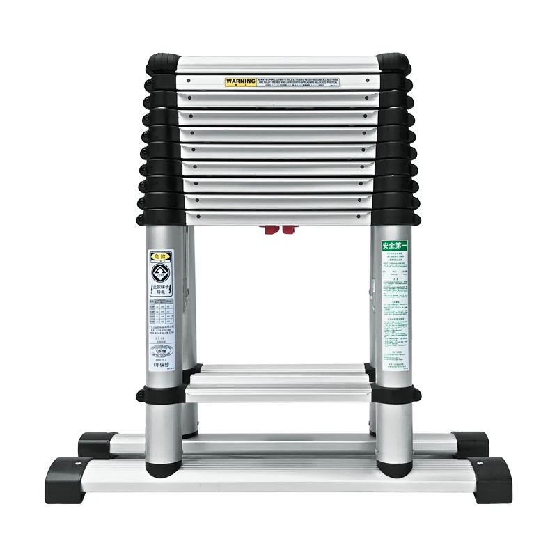 2026 Trending Products New Design Home Engineer Multi Purpose Wide Step Folding Telescopic Extension Aluminum Ladder for Sale