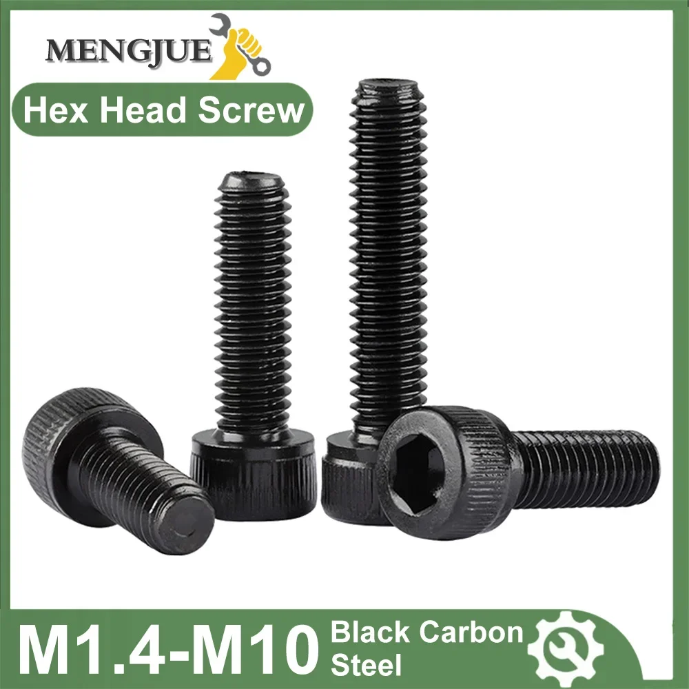 Tornillo Allen de acero al carbono de grado 12,9, tornillos hexagonales Din912, M1.4, M1.6, M2, M2.5, M3, M4, piezas, M8, M10, 2-50 M5