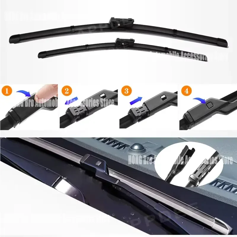 For Seat Leon KL MK4 2019-2023 Front Windshield Wiper Blades 26+16 Inch Auto Glass Window Cleaning Rubber Refill Accessories 2