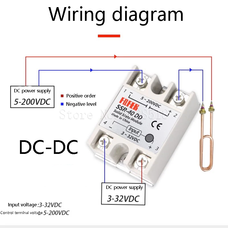 Solid State Relay Module DC 5-60V SSR-10DD SSR-25DD SSR-40DD 10A 25A 40A Input 3-32V DC Output High Quality