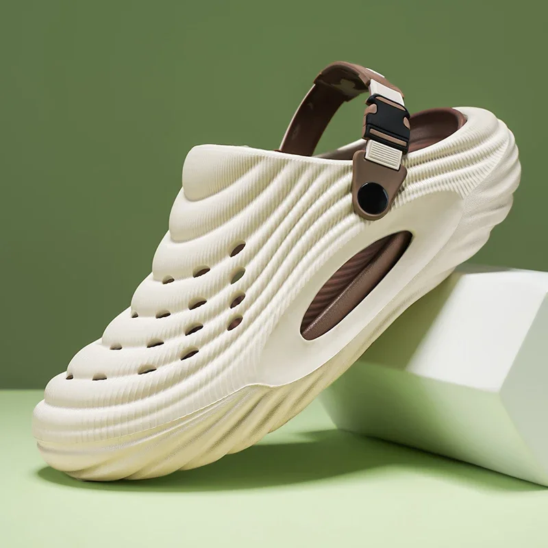 Pantoufles pour hommes conduite été hommes Massage pantoufles diapositives intérieur extérieur sandales plage chaussures décontractées sandales en noix de coco