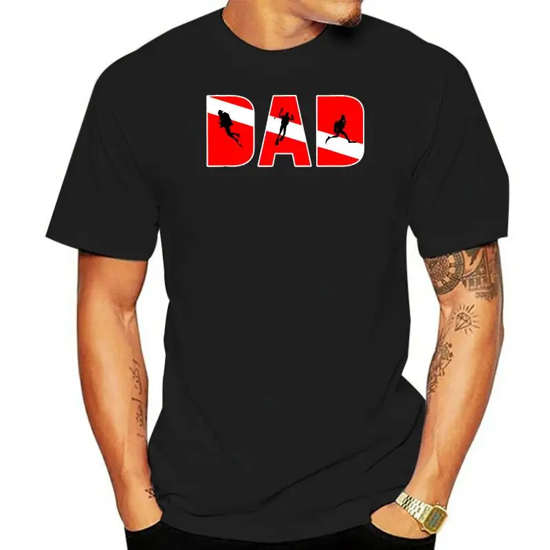 Tee Shirt For Men O-Neck Tops Male Mens Scuba Diving Dad - Diving Father Shirts