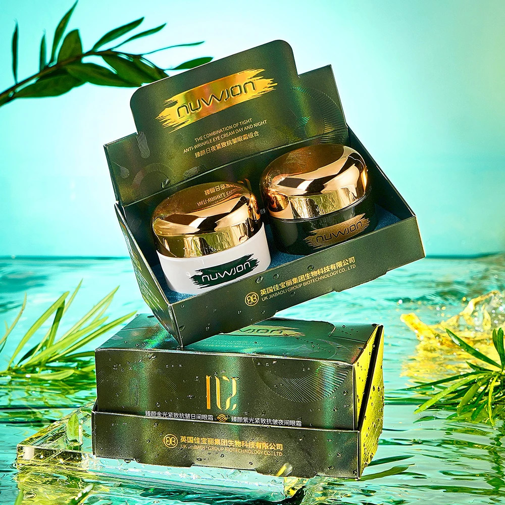 Collagen Improve Eye Bags Morning Evening Eye Cream Sets Smooth Around Eyes Reduce Fine Lines Firming Elastic Plump Eye Cream