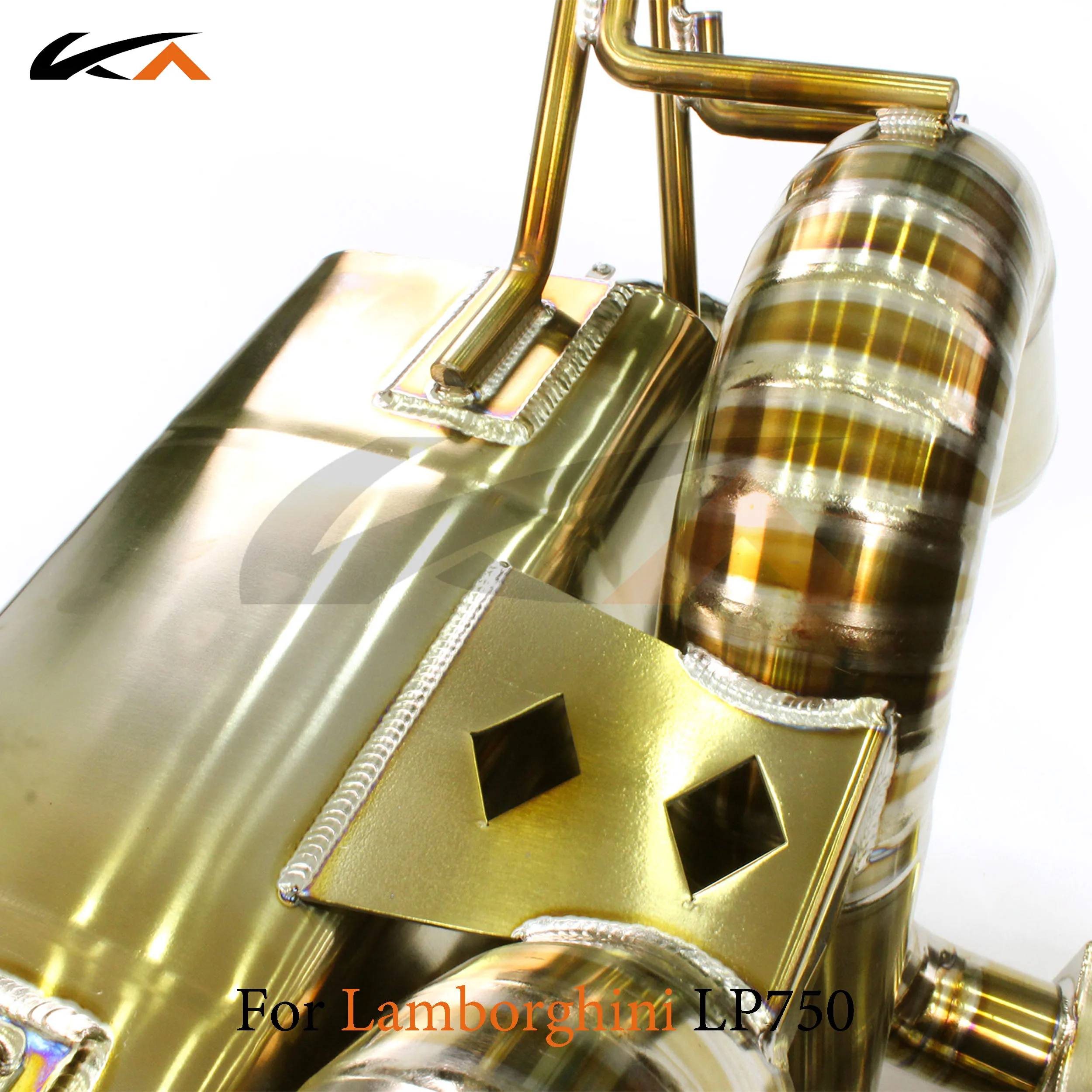 KA Tuning exhaust system titanium alloy catback for Lamborghini LP750 rear section performance parts muffler valve