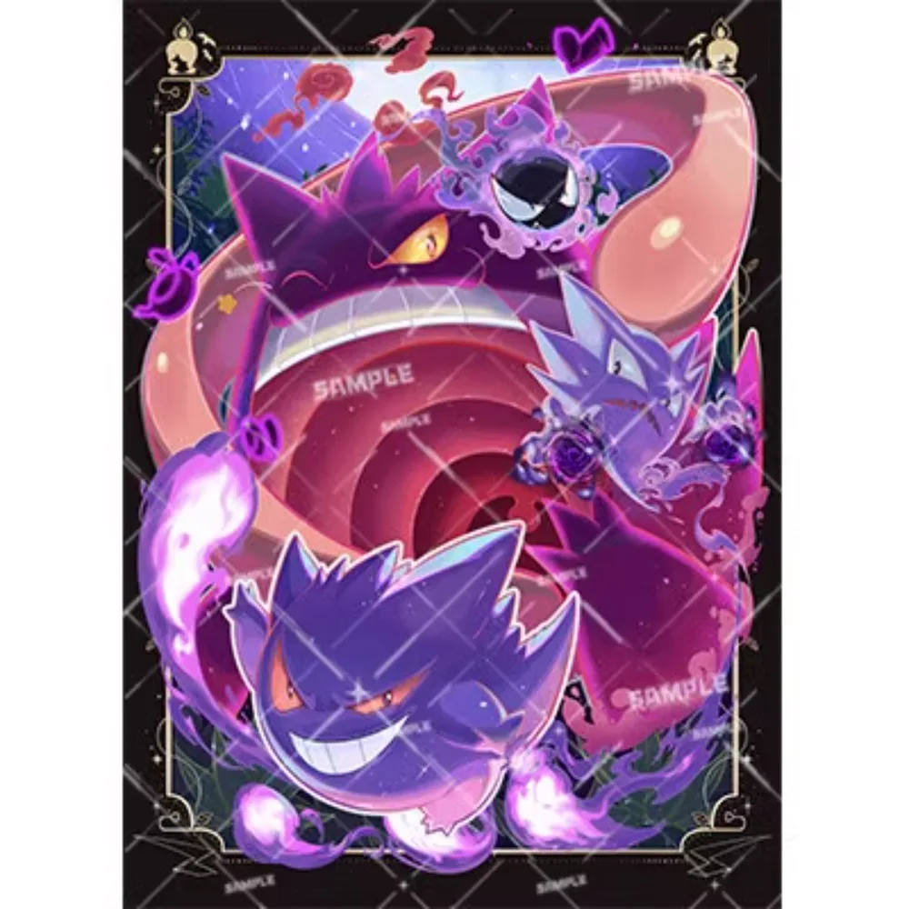 

PTCG 60pcs/set Pokemon Card Sleeve Gengar Laser High-definition High-quality Card Sleeve Anime Peripheral Game Holiday Gift