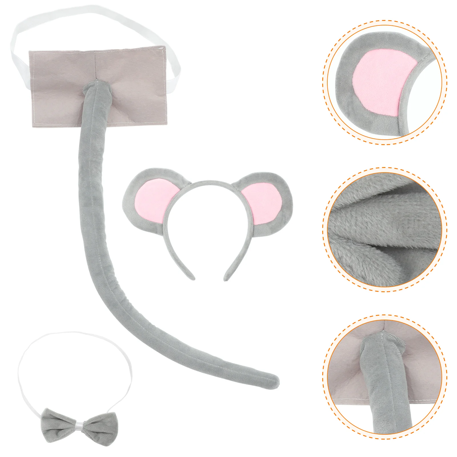 

Mouse Clothing Accessories Headpiece Tails Cosplay Headbands Animal Felt Party Headdress Ears